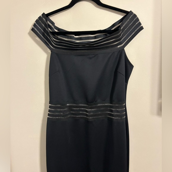 Venus Slightly Off The Shoulder Black Dress - Picture 3 of 4